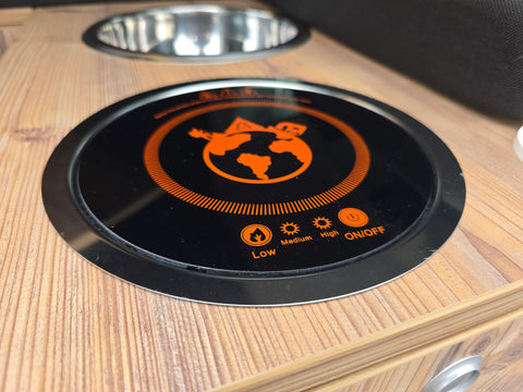 plaque à induction / plaque à encastrer / plaque à encastrer à bague fraisée / plaque à bague métallique