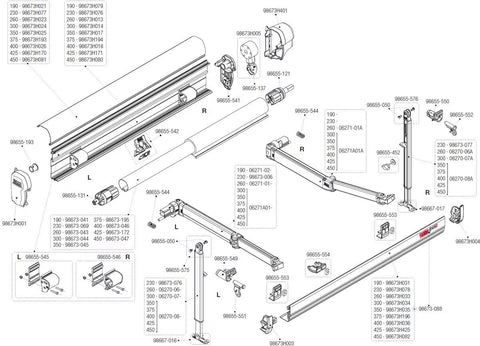 Kit support pied articulation droite