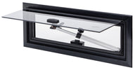 Alu-Ausstellfenster Modell 2000 – 460 x 160 mm, schwarz