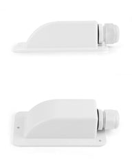 Passage de toit IP68 pour installations solaires – Passage de câble simple 6–12 mm, ABS, blanc