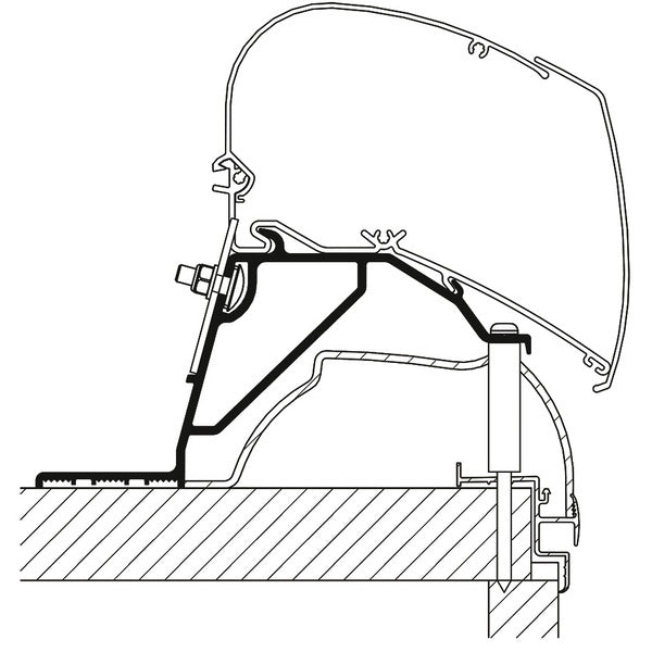 Markisen-Adapter Hobby Caravan 2024 für Dachmarkisen 9200, 6200, 6300