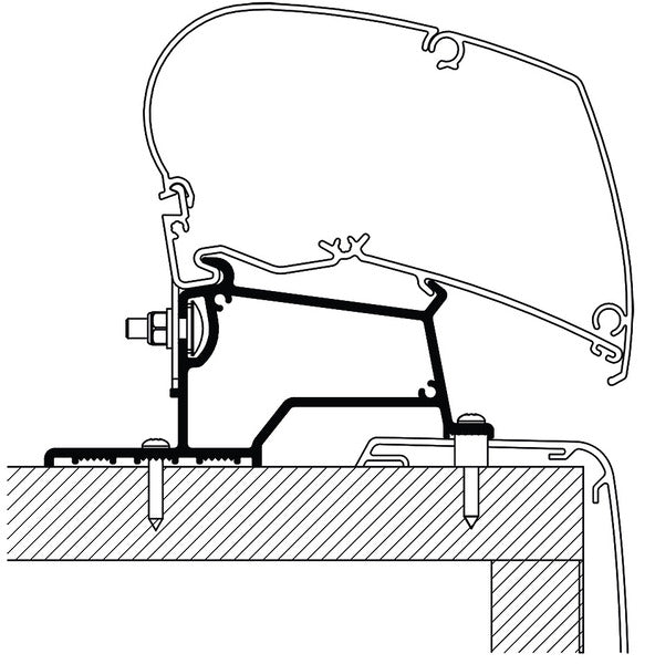 Thule Rapido Compact Integral Markisen-Adapter für Thule 9200, 6200, 6300