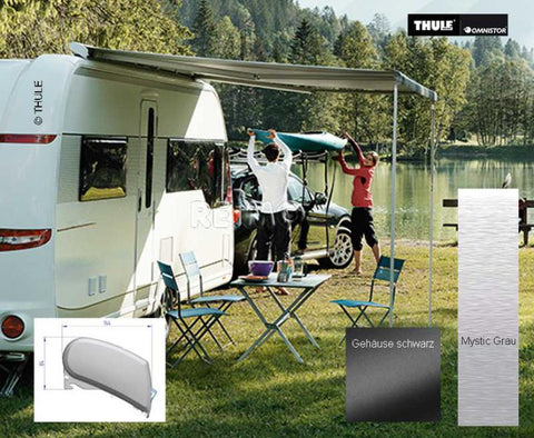 Thule Dachmarkise 6200 4,00m Mysticgrau, Gehäuse anthrazit