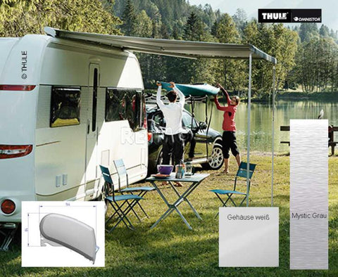Thule Omnistor 6200 3,00m, Mystic grau, Gehäuse weiß