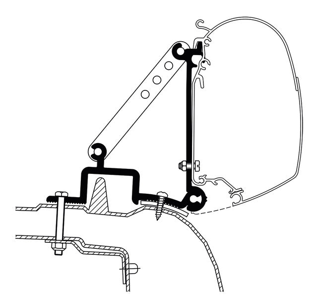 Markisenadapter für Omnistor, Renault/Opel