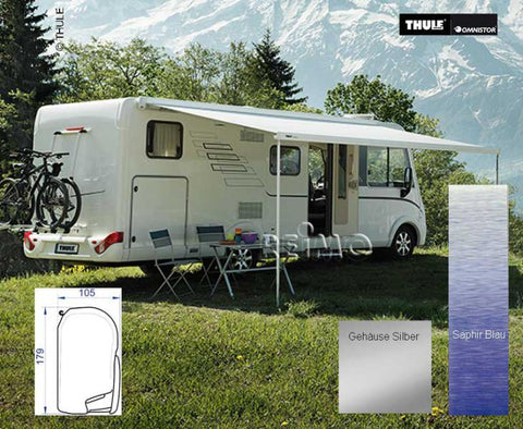 Thule Wandmarkise 8000 5m Saphir blau Gehäuse silber