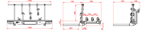 Fahrradträger VELO – für 3 Fahrräder