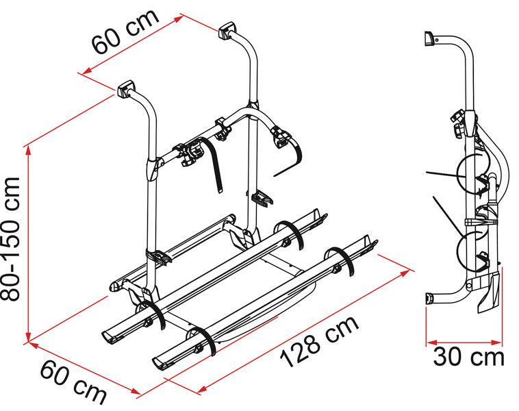 Fiamma Carry Bike PRO Fahrradträger für 2 Räder, erweiterbar 4 Räder 60kg