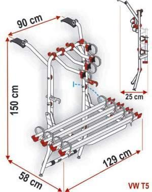 Fahrradträger Heckklappe VW T5 FIAMMA Carry Bike PRO