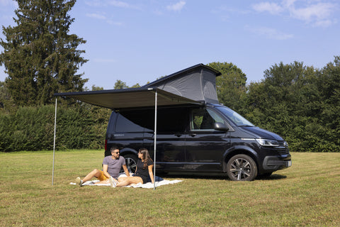 Tendalino Fiamma F43van - Tendalino a parete 2,7 m - Tessuto Royal Grey - Carcassa Deep Black