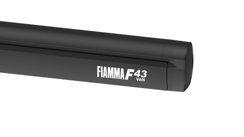 Tendalino Fiamma F43 Van - Tendalino a parete 3,0 m, grigio reale, alloggiamento nero intenso