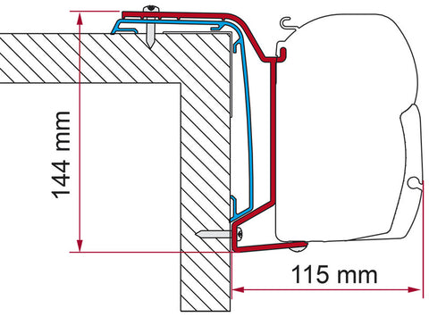 Adattatore Fiamma F45 per Rapido Serie 6 da 2024 a 500 cm