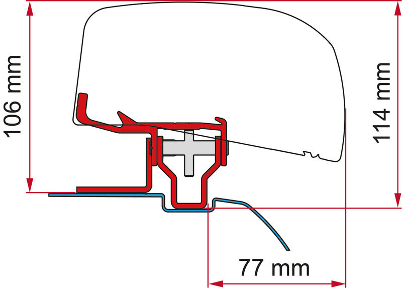 Fiamma Adapter F40van für NV 200