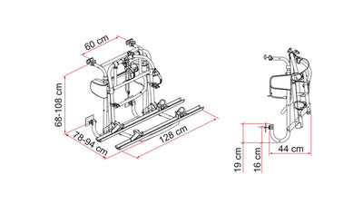 Fiamma Carry-Bike Motor Lift 77 für 2 bis 4 Fahrräder/ 2E-Bikes