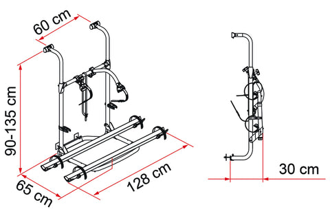 Porte-vélos Fiamma Carry-Bike PRO Hymer/Dethletts pour 2 vélos