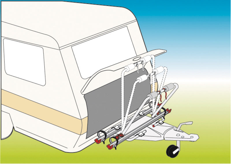 Deichselträger XL A, max. 35 kg, für 2 Räder