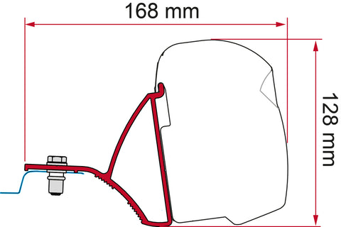 Adattatore tenda F43van per Renault Trafic / Opel Vivaro / Fiat Talento dal 2015