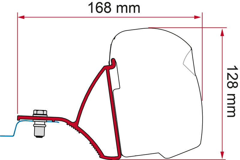 Markisen-Adapter F43van für Renault Trafic / Opel Vivaro / Fiat Talento ab 2015