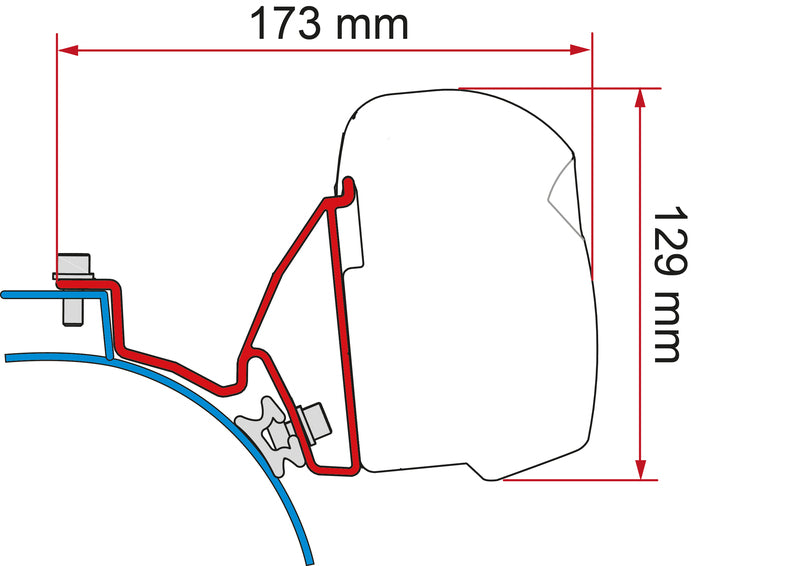 Markisen-Adapter F43van für VW T5 /T6 / T6.1 California