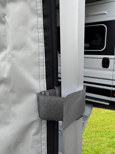 Girona - Wind-/Rainblocker - Seitenpanel, für Markisen-Auszug 250 cm, Befestigung mit Spannstangen