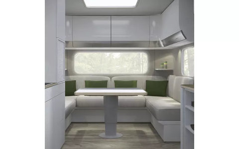 Primero Comfort HPK Einsäulenhubtisch, 310-670mm, silbergrau