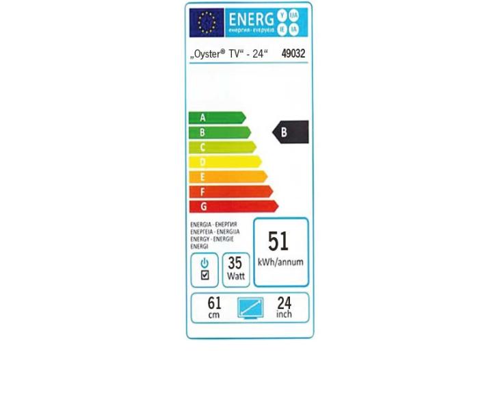 12V Fernseher Oyster® TV 24" mit DVB-T2/DVB-S2 Tuner