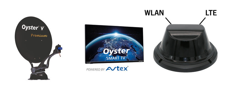 Ten Haaft Oyster Multimedia Paket Pro, V85 Premium Twin Skew + Smart TV24" + Access