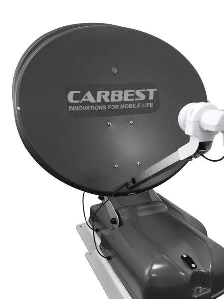 Carbest Antenne 60 DUO anthrazit, 60cm,2 Satelliten+LCD Display