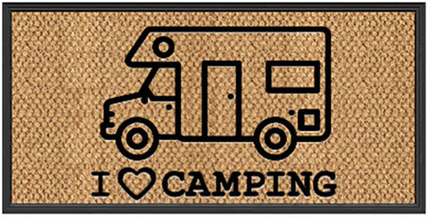 Fußmatte "I love Camping" 25x50cm