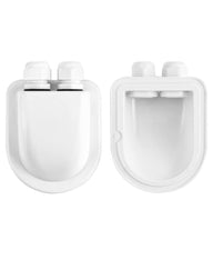 Passe-toit IP68 pour installations solaires – Double presse-étoupe 6–12 mm, ABS, blanc