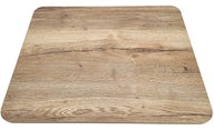 Piano del tavolo leggero - parte superiore effetto rovere - parte inferiore bianco opaco - bordi effetto rovere - piccolo