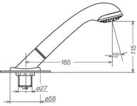 Kit de douche Julia chrome/anthracite, rotatif, vanne 2 voies