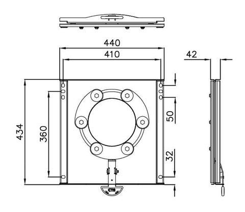 Console girevole per Ducato tipo 250/290, Citroen Jumper, Peugeot Boxer e Opel Movano