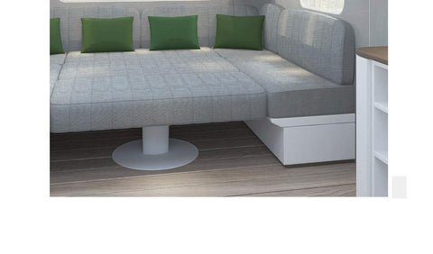 Primero Comfort HPK Einsäulenhubtisch, 310-670mm, silbergrau