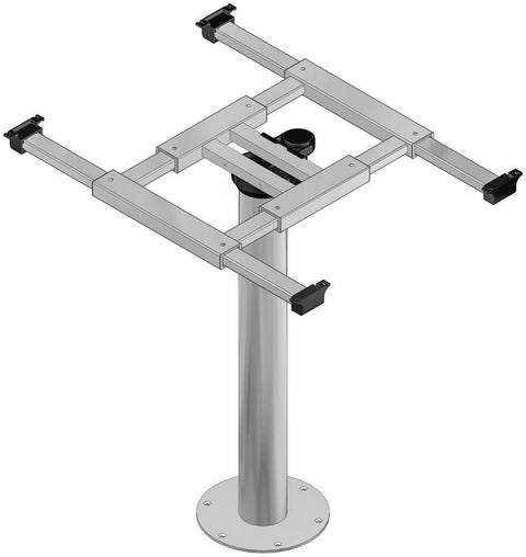 Colonna da tavolo con meccanismo twist and shift H730mm Alu