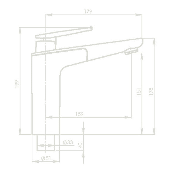 Einhebelmischer VECTOR S mit Keramikkartusche und Schalter - 10-12 mm Anschluss