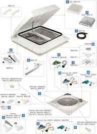 Moustiquaire - Pièce de rechange Fiamma n° 98683-024 - pour Turbo Vent