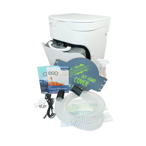 Toilettes à compost compactes avec agitateur électrique - Blanc - Version 4