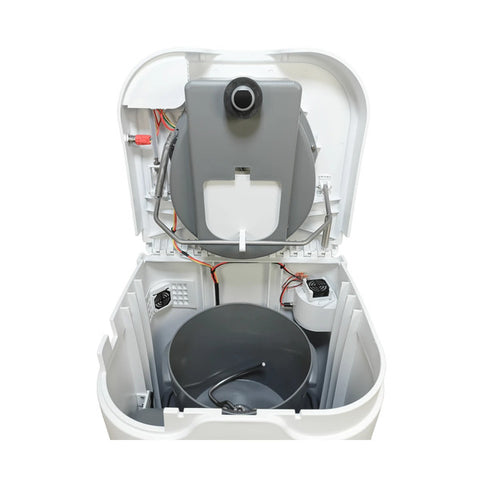 Toilettes à compost compactes avec agitateur électrique - Blanc - Version 4