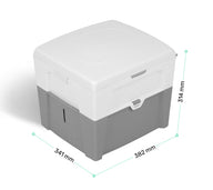Toilette sèche TROBOLO WandaGO, 6,5 l + 4,6 l, hauteur 306-436 mm / toilettes de camping / WC de camping