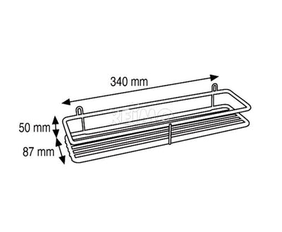 Verchromte Wandablage