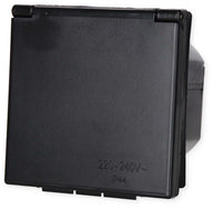 Fiche d'alimentation CEE Pro Plus – 16 A, 230 V, anthracite, avec couvercle à charnière et boîtier de protection