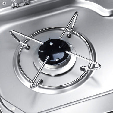 Combinazione fornello-lavello con coperchio in vetro in 2 parti - Dometic MO9222R - Lavello a destra