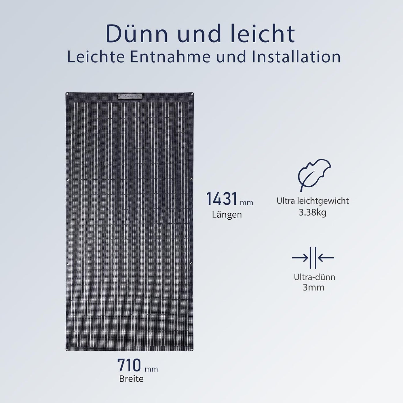 Flexibel Solarpanel 100 Watt /100W für 12V/ 24V Batterien/ Wohnwagen/ Wohnmobil/ Boote/ Camper