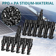 Connecteur de dérivation solaire MC4 6 en 1 – 1 kit pour le branchement en parallèle de jusqu'à 6 modules solaires