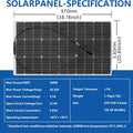 100W flexibles Solarpanel 18V – tragbares Insel-Solarmodul, Gewicht 1,7 kg, Abmessungen 970x530x2.5mm