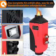 Chauffage d'appoint pour camping-cars - Puissance de chauffage de 5000 watts avec réservoir supplémentaire de 9 litres pour systèmes 12 V