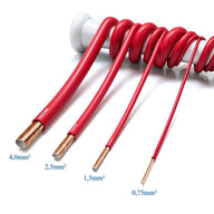 Câble basse tension, 2 conducteurs, 2,5 mm², rouge-noir