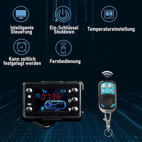 Riscaldatore ausiliario per camper/caravan - potenza calorifica 5000 watt con serbatoio aggiuntivo da 9 l per impianti a 12 V