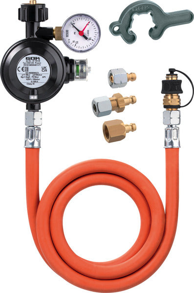 Kit de flexibles régulateurs avec régulateur basse pression type EN 61